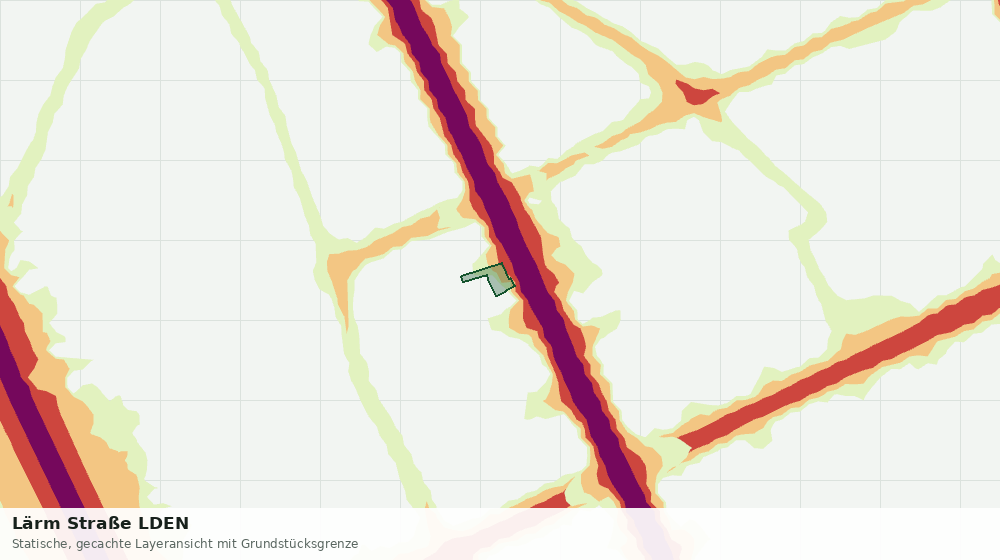 Statische Kartenansicht: Lärm Straße LDEN