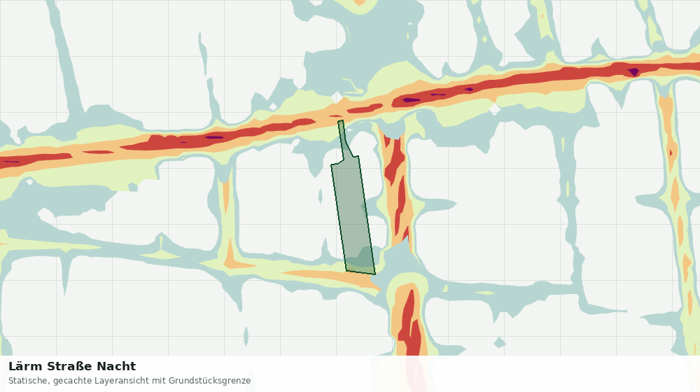 Statische Kartenansicht: Lärm Straße Nacht