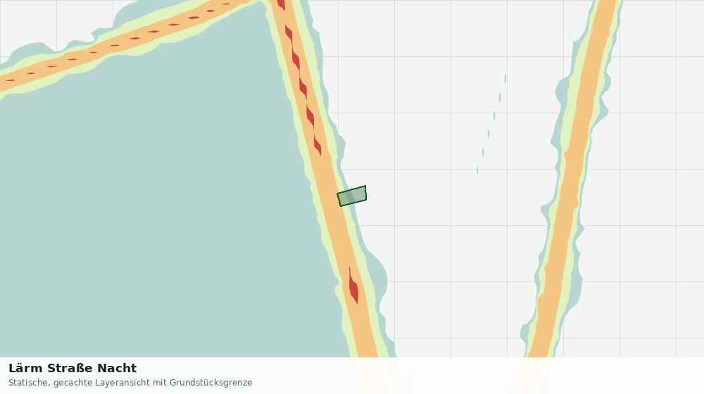 Statische Kartenansicht: Lärm Straße Nacht