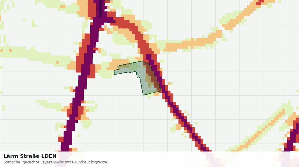 Statische Kartenansicht: Lärm Straße LDEN