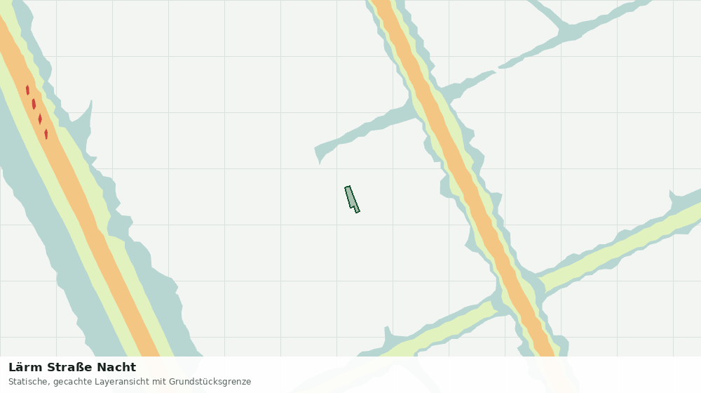 Statische Kartenansicht: Lärm Straße Nacht