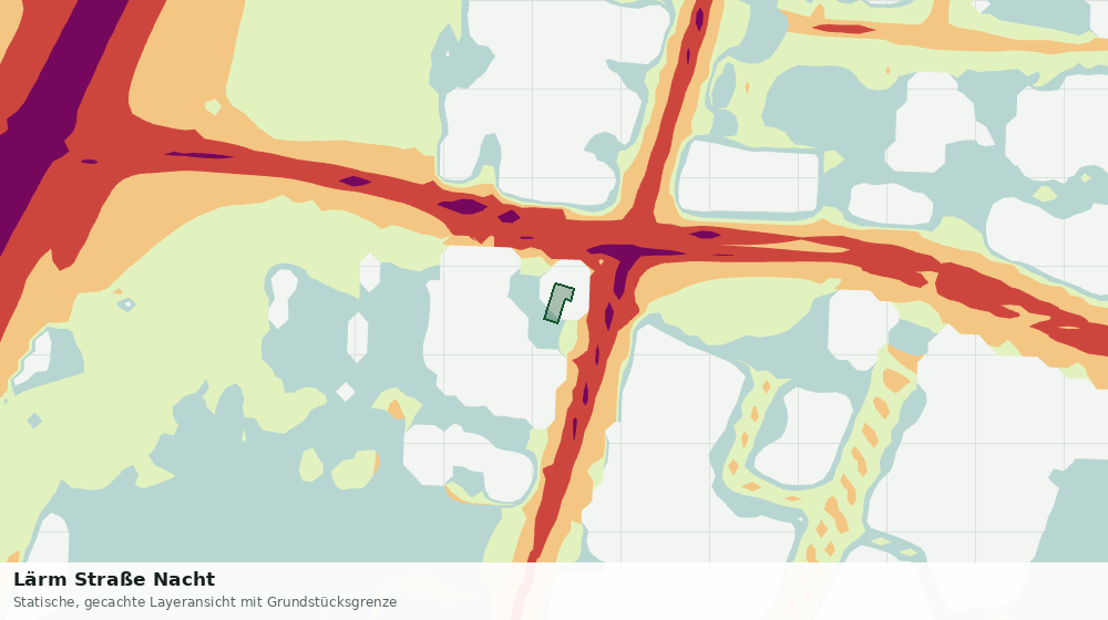 Statische Kartenansicht: Lärm Straße Nacht