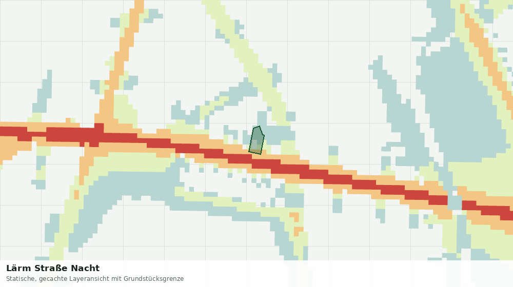 Statische Kartenansicht: Lärm Straße Nacht