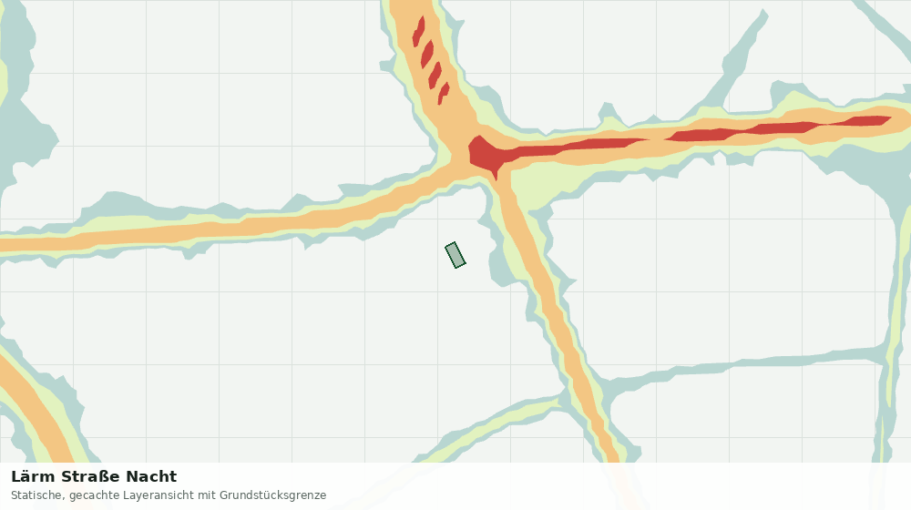 Statische Kartenansicht: Lärm Straße Nacht