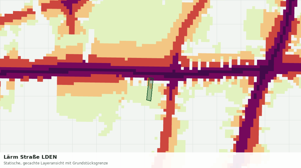 Statische Kartenansicht: Lärm Straße LDEN