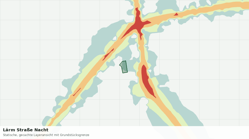 Statische Kartenansicht: Lärm Straße Nacht
