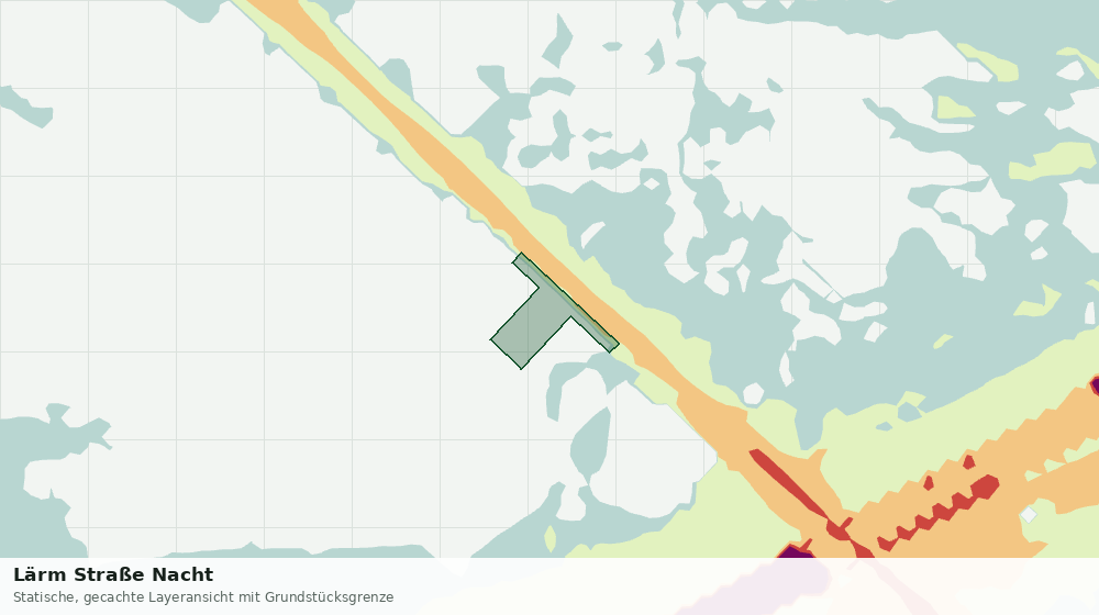 Statische Kartenansicht: Lärm Straße Nacht