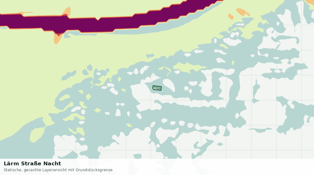 Statische Kartenansicht: Lärm Straße Nacht