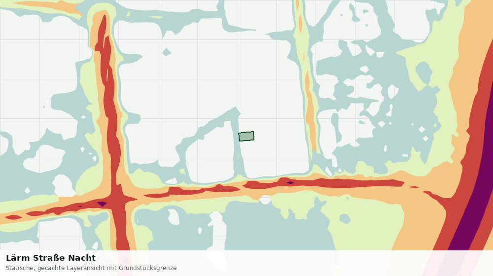 Statische Kartenansicht: Lärm Straße Nacht