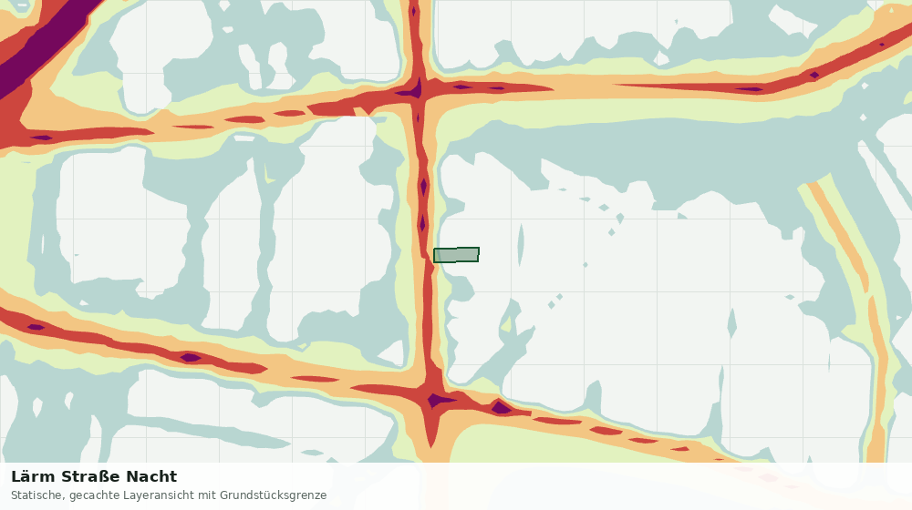 Statische Kartenansicht: Lärm Straße Nacht