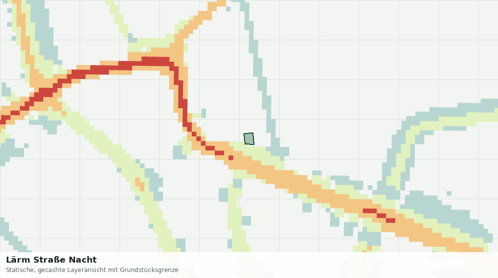 Statische Kartenansicht: Lärm Straße Nacht
