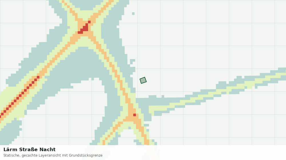 Statische Kartenansicht: Lärm Straße Nacht