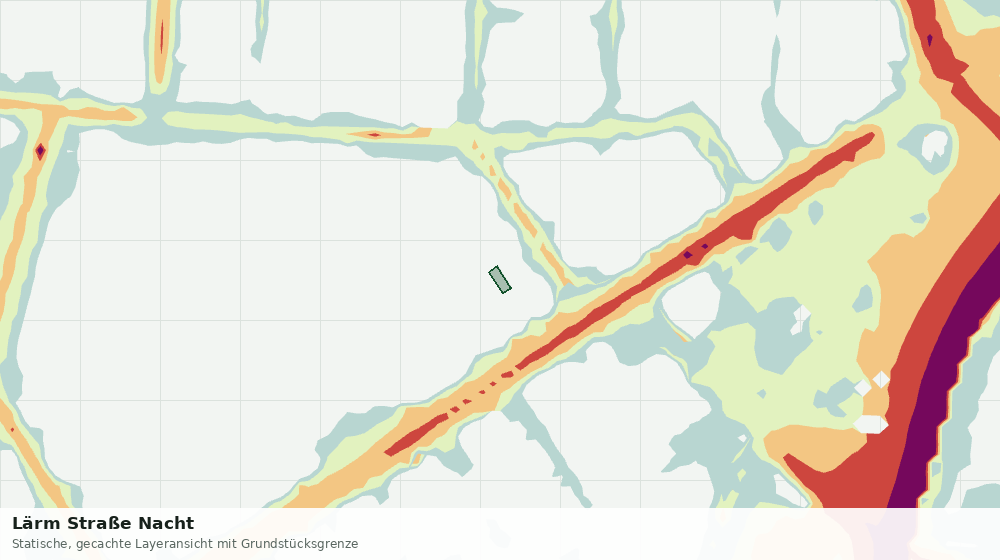 Statische Kartenansicht: Lärm Straße Nacht