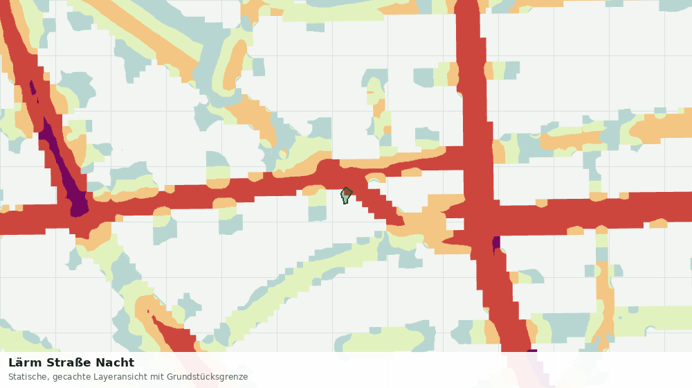 Statische Kartenansicht: Lärm Straße Nacht