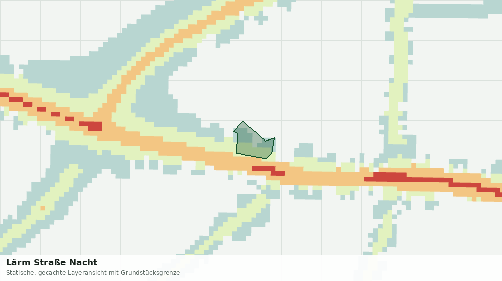 Statische Kartenansicht: Lärm Straße Nacht
