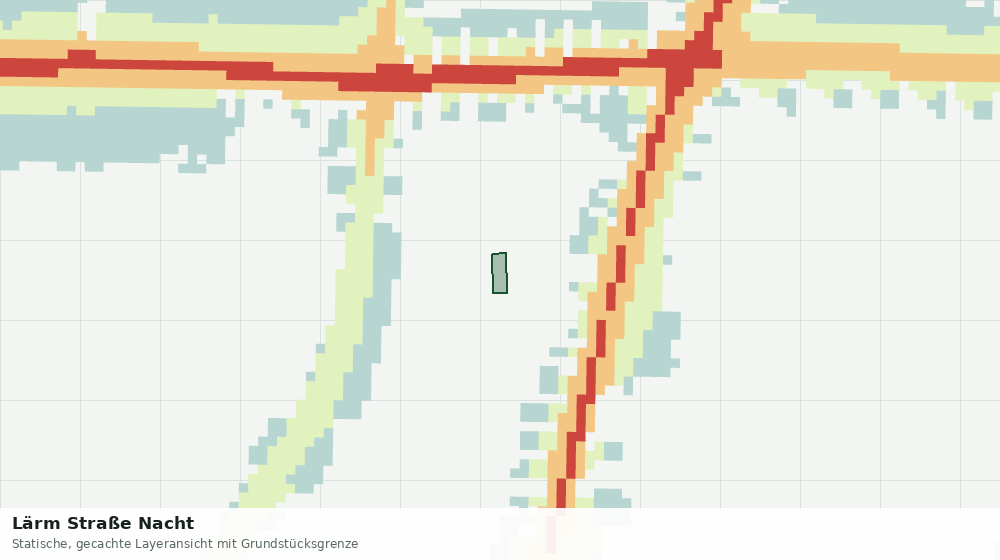 Statische Kartenansicht: Lärm Straße Nacht