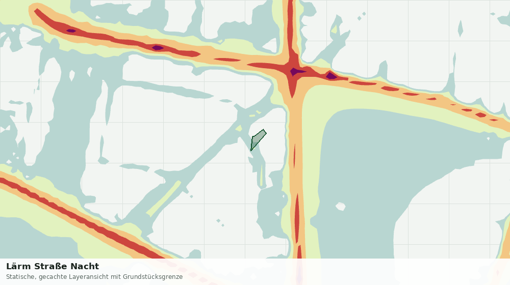 Statische Kartenansicht: Lärm Straße Nacht
