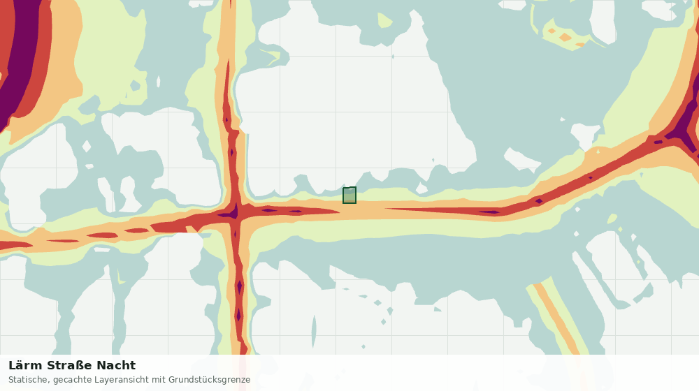 Statische Kartenansicht: Lärm Straße Nacht
