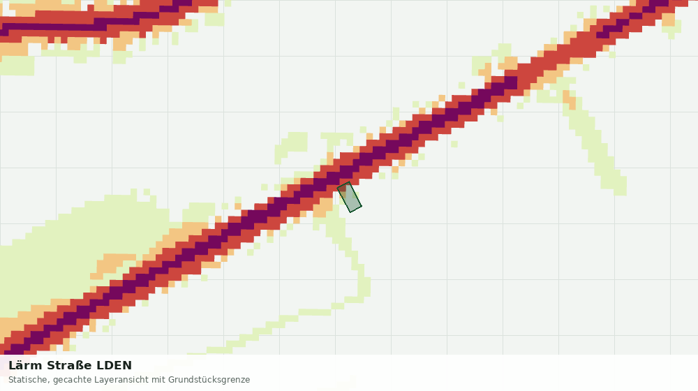 Statische Kartenansicht: Lärm Straße LDEN