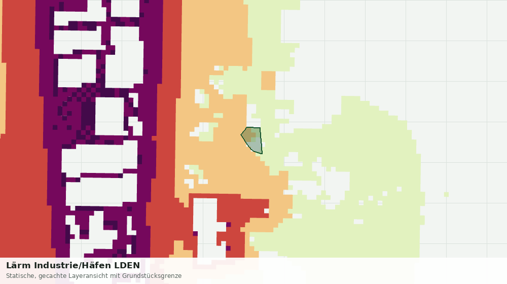 Statische Kartenansicht: Lärm Industrie/Häfen LDEN