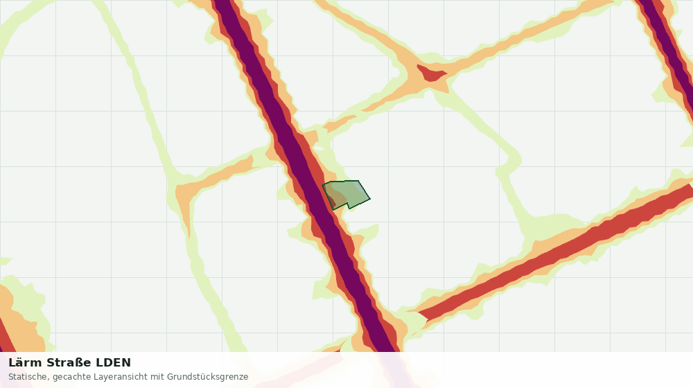 Statische Kartenansicht: Lärm Straße LDEN