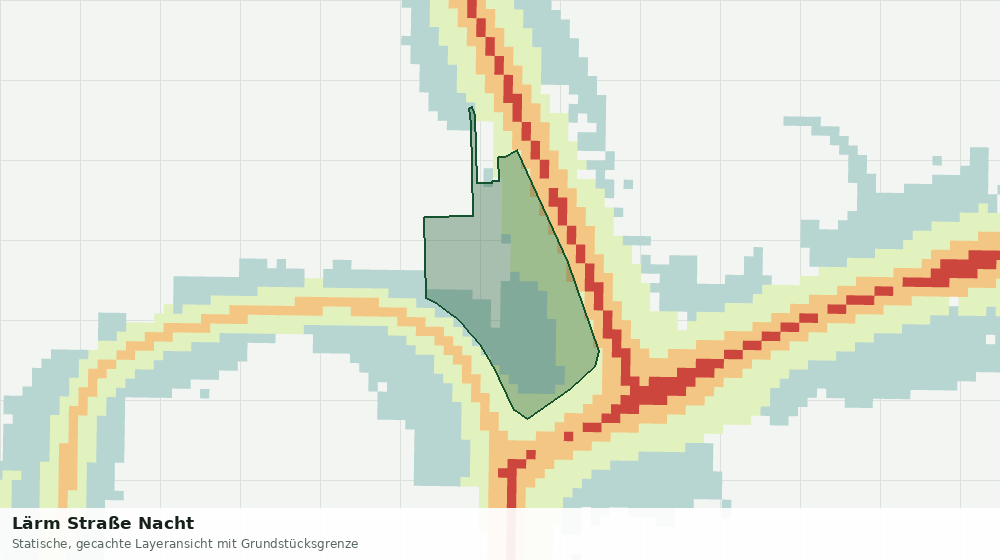Statische Kartenansicht: Lärm Straße Nacht