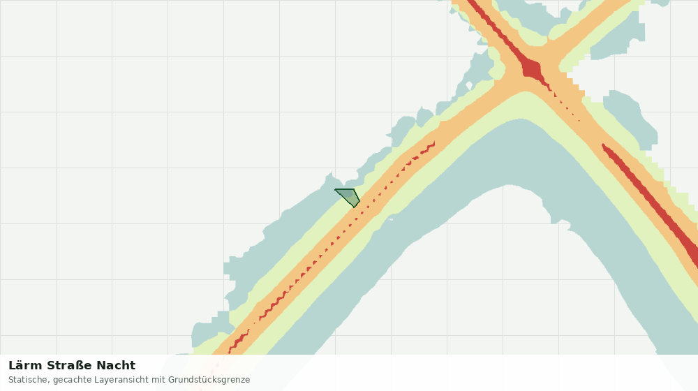 Statische Kartenansicht: Lärm Straße Nacht