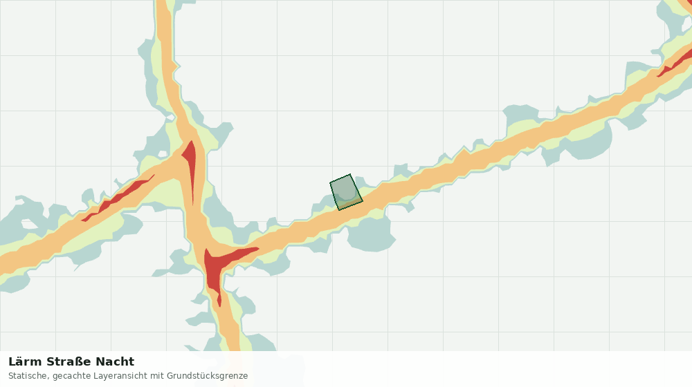 Statische Kartenansicht: Lärm Straße Nacht