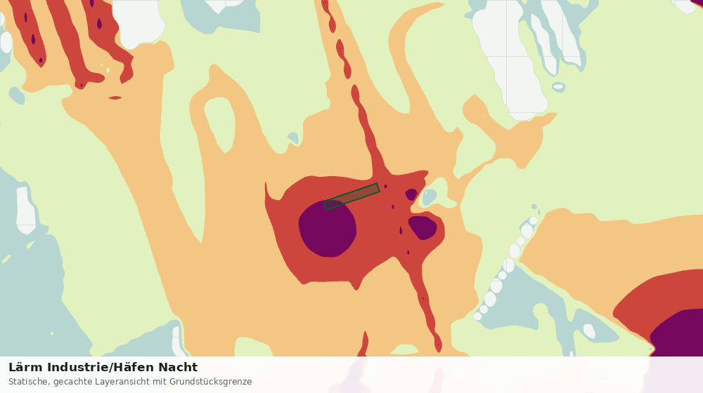 Statische Kartenansicht: Lärm Industrie/Häfen Nacht