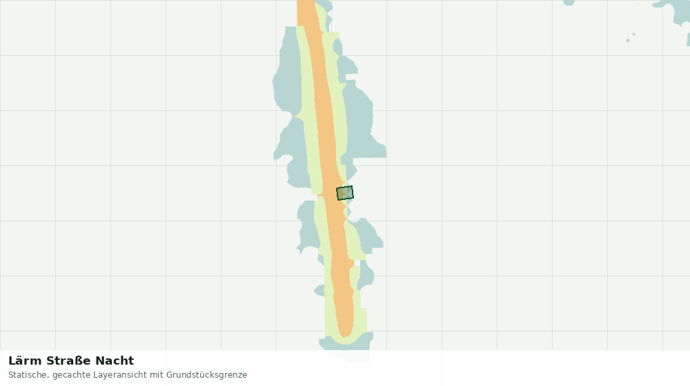 Statische Kartenansicht: Lärm Straße Nacht