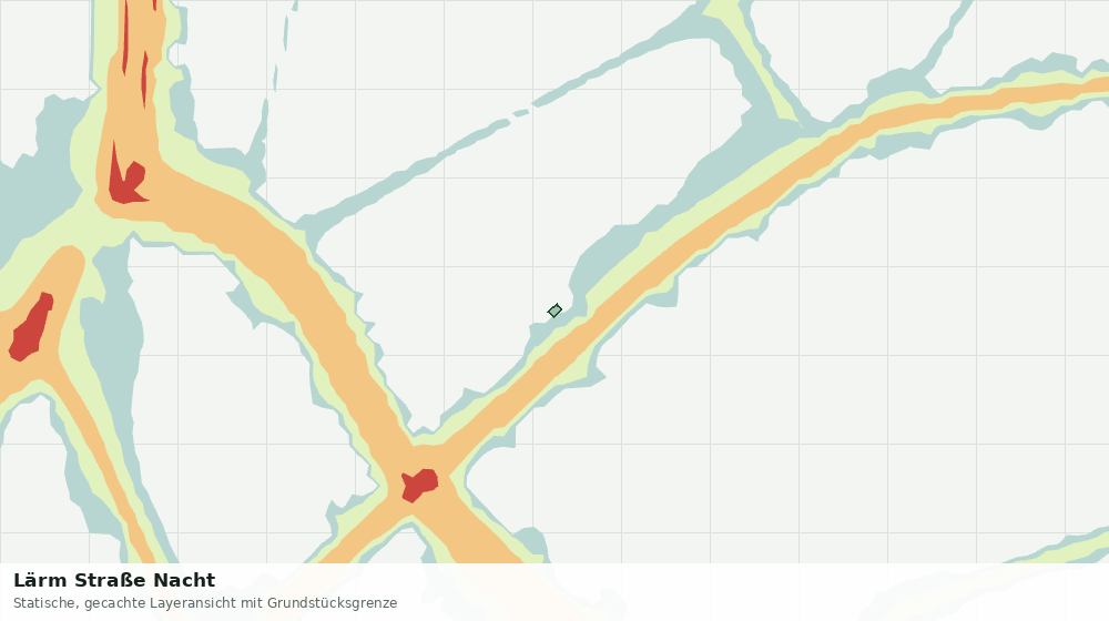 Statische Kartenansicht: Lärm Straße Nacht