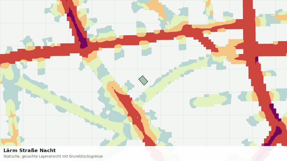 Statische Kartenansicht: Lärm Straße Nacht