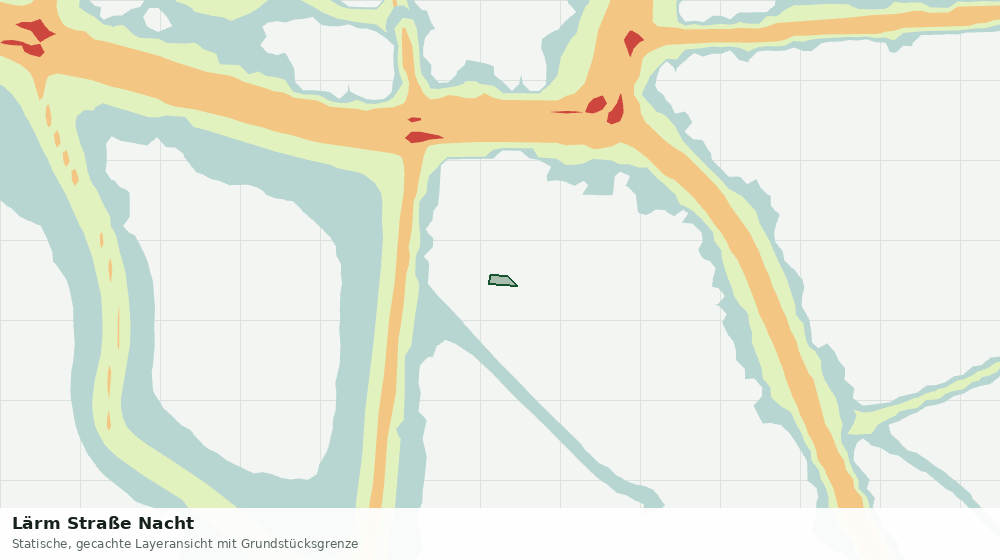 Statische Kartenansicht: Lärm Straße Nacht