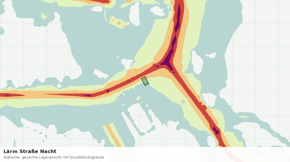 Statische Kartenansicht: Lärm Straße Nacht