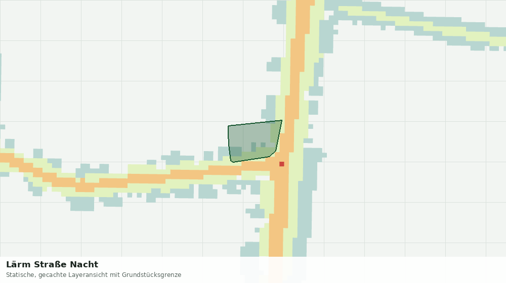 Statische Kartenansicht: Lärm Straße Nacht