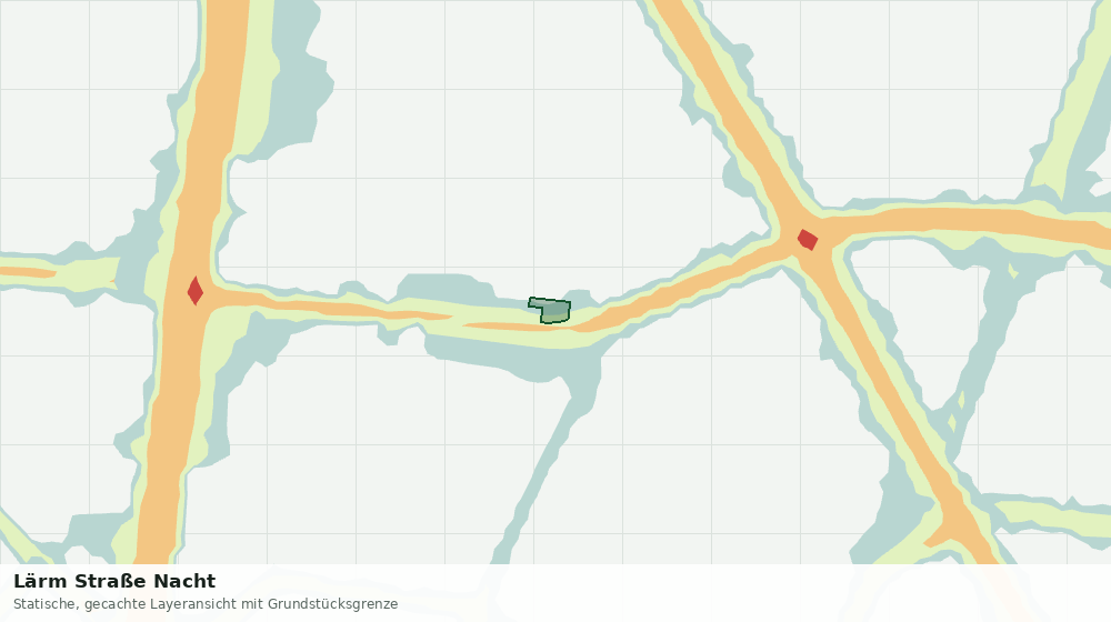 Statische Kartenansicht: Lärm Straße Nacht