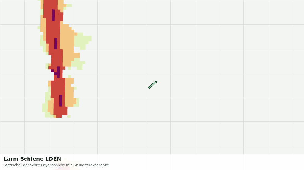 Statische Kartenansicht: Lärm Schiene LDEN