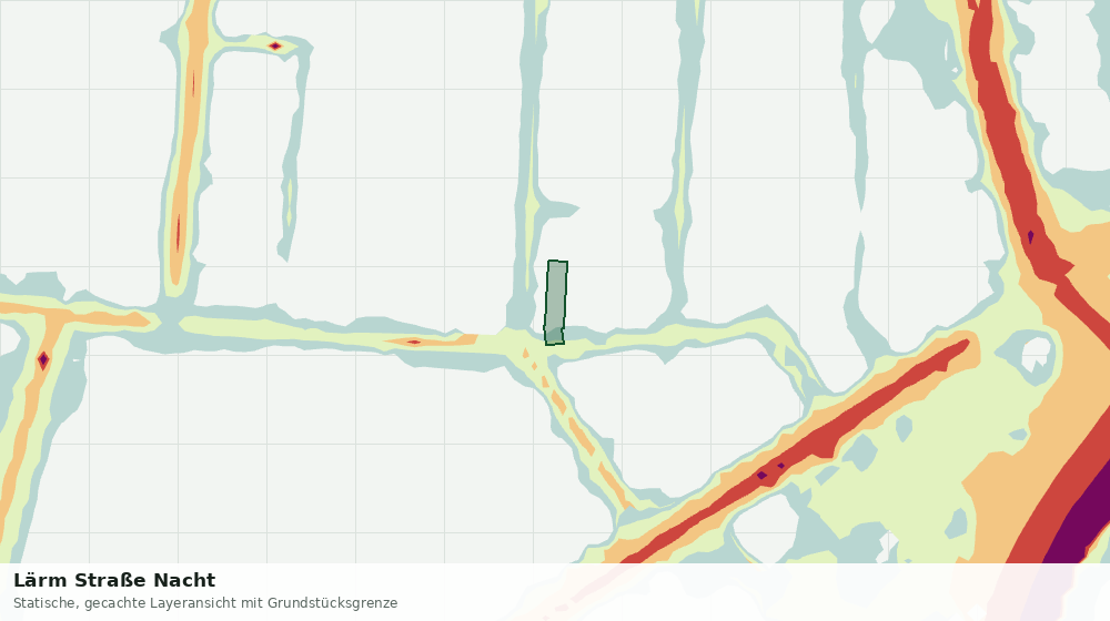 Statische Kartenansicht: Lärm Straße Nacht