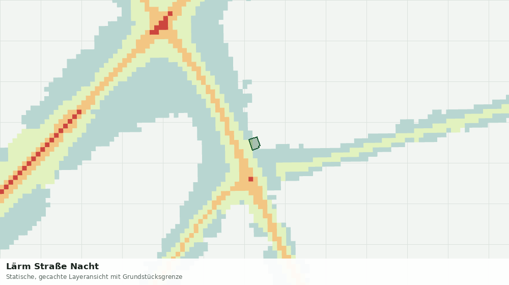 Statische Kartenansicht: Lärm Straße Nacht