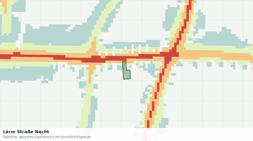 Statische Kartenansicht: Lärm Straße Nacht