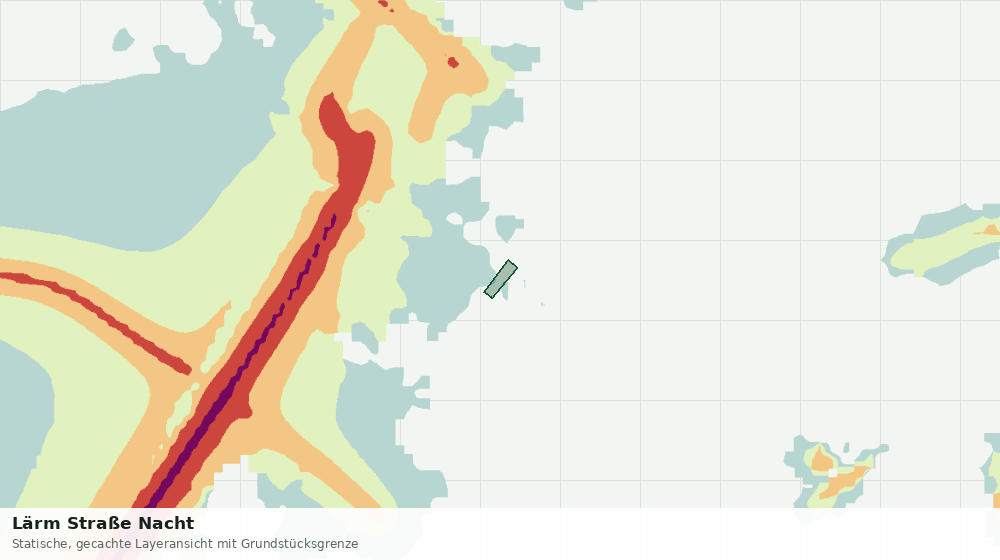 Statische Kartenansicht: Lärm Straße Nacht