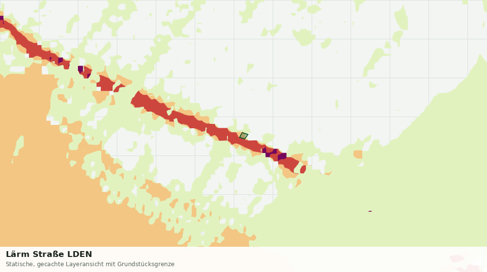 Statische Kartenansicht: Lärm Straße LDEN