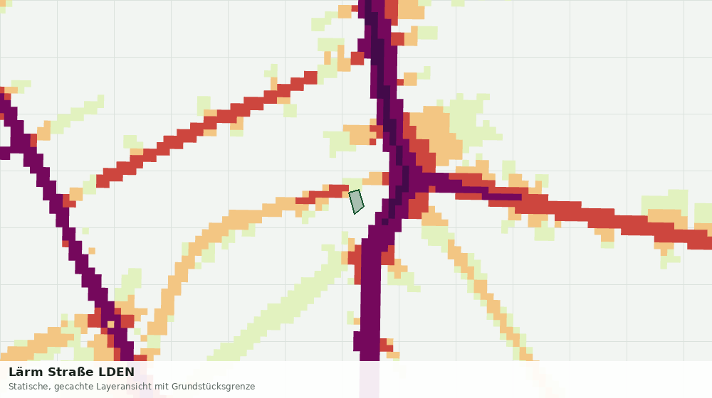 Statische Kartenansicht: Lärm Straße LDEN