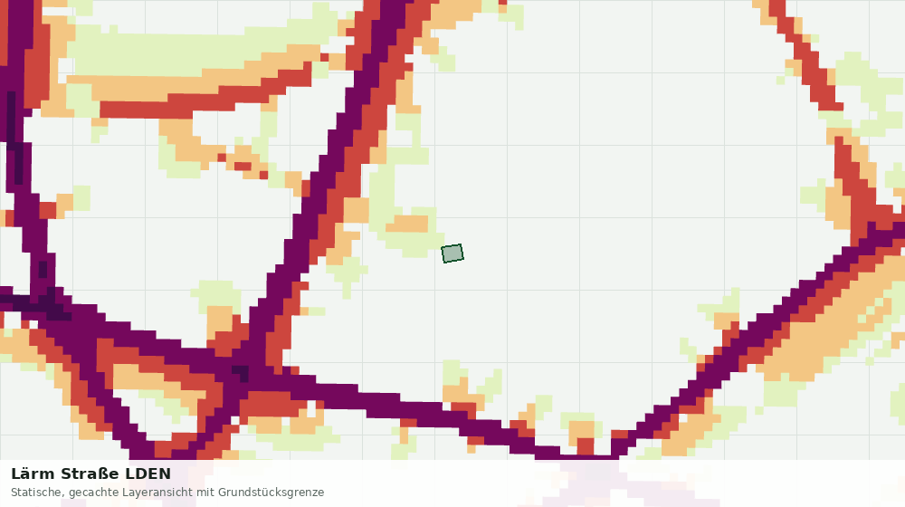 Statische Kartenansicht: Lärm Straße LDEN