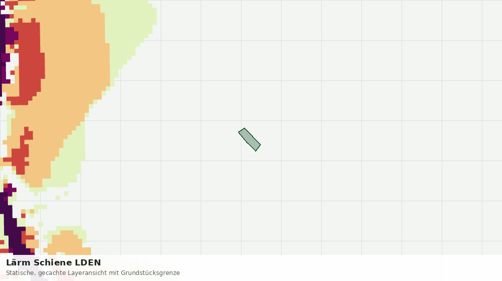 Statische Kartenansicht: Lärm Schiene LDEN