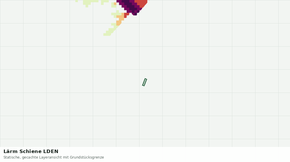 Statische Kartenansicht: Lärm Schiene LDEN