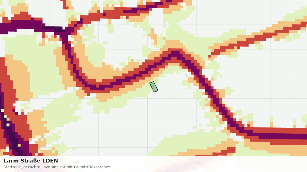 Statische Kartenansicht: Lärm Straße LDEN