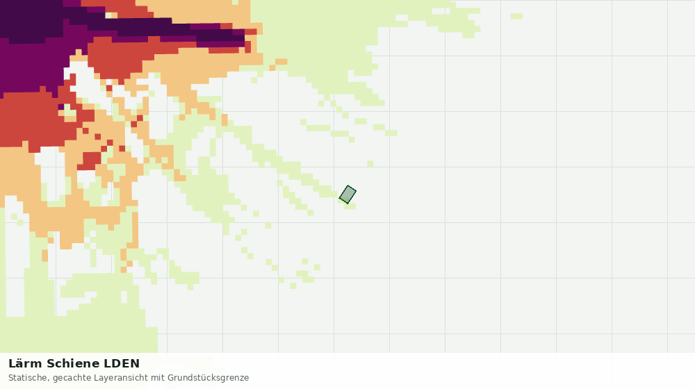 Statische Kartenansicht: Lärm Schiene LDEN