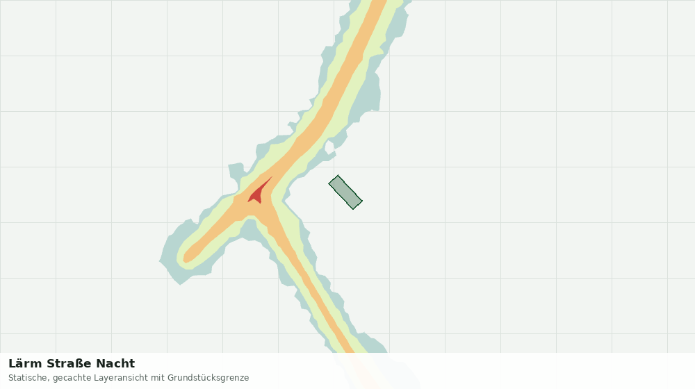 Statische Kartenansicht: Lärm Straße Nacht