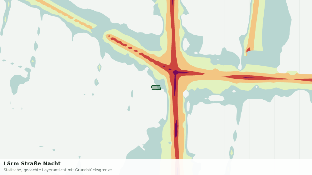 Statische Kartenansicht: Lärm Straße Nacht